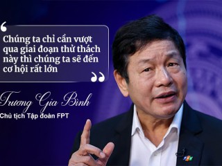 Ông Trương Gia Bình nhắn nhủ thông điệp tới các doanh nhân nhân Ngày Doanh nhân Việt Nam: "Chúng ta chỉ cần vượt qua giai đoạn thử thách này thì chúng ta sẽ đến với cơ hội rất lớn" - Ảnh: VGP/HM