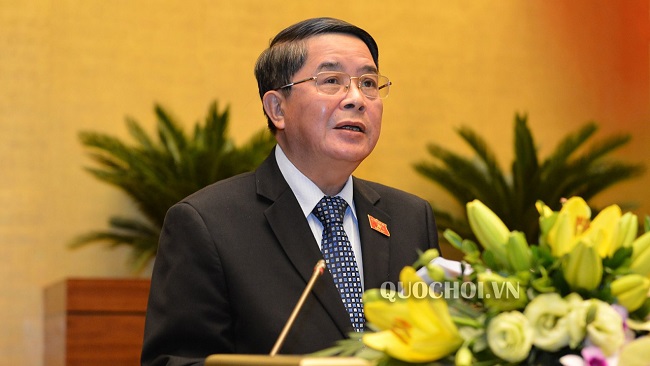 Chủ nhiệm Ủy ban Tài chính – Ngân sách Nguyễn Đức Hải phát biểu tại Quốc hội ngày 21/10.