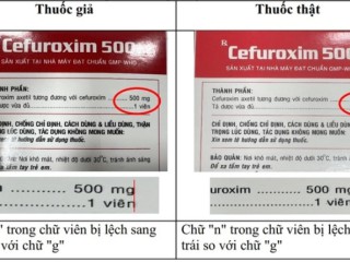 Phát hiện thuốc Cefuroxim 500 giả tại Công ty Dược phẩm Đa Phúc